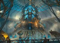 Aether Refinery Art Card (Gold-Stamped Planeswalker Symbol), Art Series: Modern Horizons 3