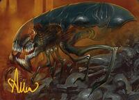 Cranial Ram Art Card (Gold-Stamped Signature), Art Series: Modern Horizons 3