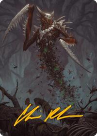 Grist, the Plague Swarm Art Card (Gold-Stamped Signature), Art Series: Modern Horizons 3