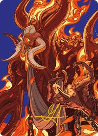 Phlage, Titan of Fire's Fury Art Card (Gold-Stamped Signature), Art Series: Modern Horizons 3