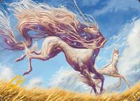 Nyxborn Unicorn Art Card (Gold-Stamped Signature), Art Series: Modern Horizons 3