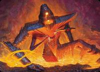 Molten Gatekeeper Art Card (Gold-Stamped Signature), Art Series: Modern Horizons 3