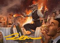 Party Thrasher Art Card (Gold-Stamped Signature), Art Series: Modern Horizons 3