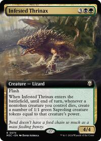 Infested Thrinax (Extended Art) (Ripple Foil), Commander: Modern Horizons 3