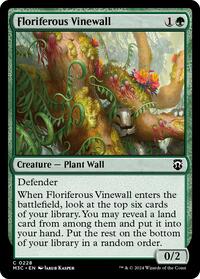 Floriferous Vinewall (Ripple Foil), Commander: Modern Horizons 3