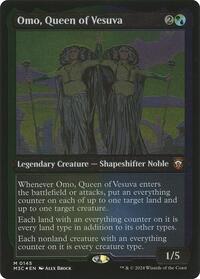 Omo, Queen of Vesuva (Display Commander) - Thick Stock, Commander: Modern Horizons 3