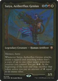 Satya, Aetherflux Genius (Display Commander) - Thick Stock, Commander: Modern Horizons 3