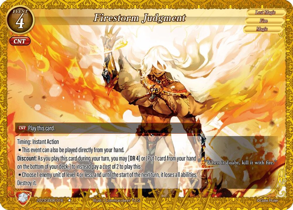 Firestorm Judgment, Standard, front