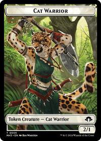 Cat Warrior // Energy Reserve Double-Sided Token, Modern Horizons 3