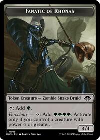 Fanatic of Rhonas // Energy Reserve Double-Sided Token, Modern Horizons 3