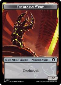 Phyrexian Wurm (0017) // Energy Reserve Double-Sided Token, Modern Horizons 3
