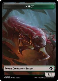 Insect (0043) (Ripple Foil) // Zombie Double-Sided Token, Modern Horizons 3