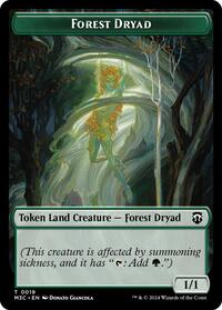Forest Dryad (Ripple Foil) // Emblem - Vivien Reid Double-Sided Token, Commander: Modern Horizons 3