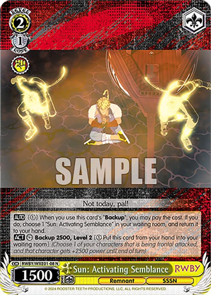 Sun: Activating Semblance, Standard, front