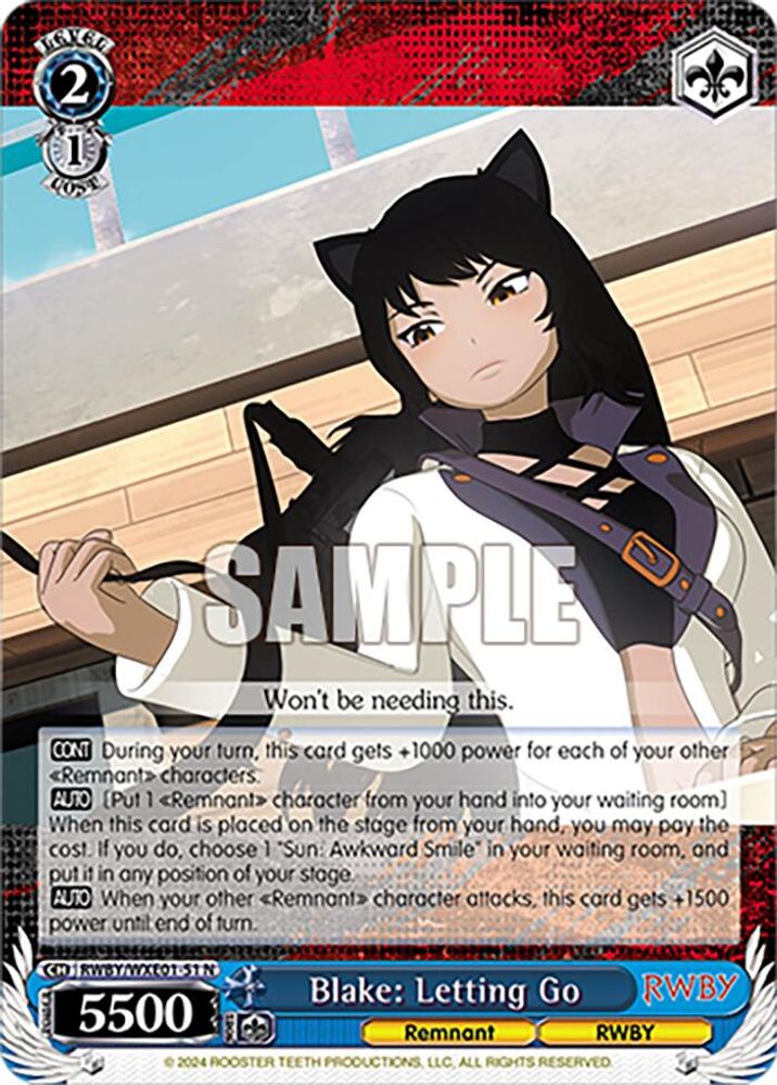 Blake: Letting Go, Standard, front