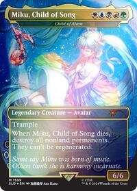 Miku, Child of Song - Child of Alara (Rainbow Foil), Secret Lair Drop Series