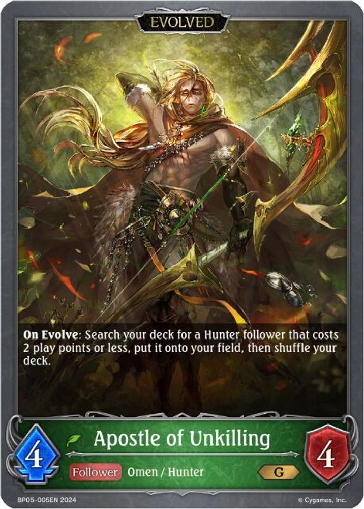 Apostle of Unkilling (Evolved), Standard, front