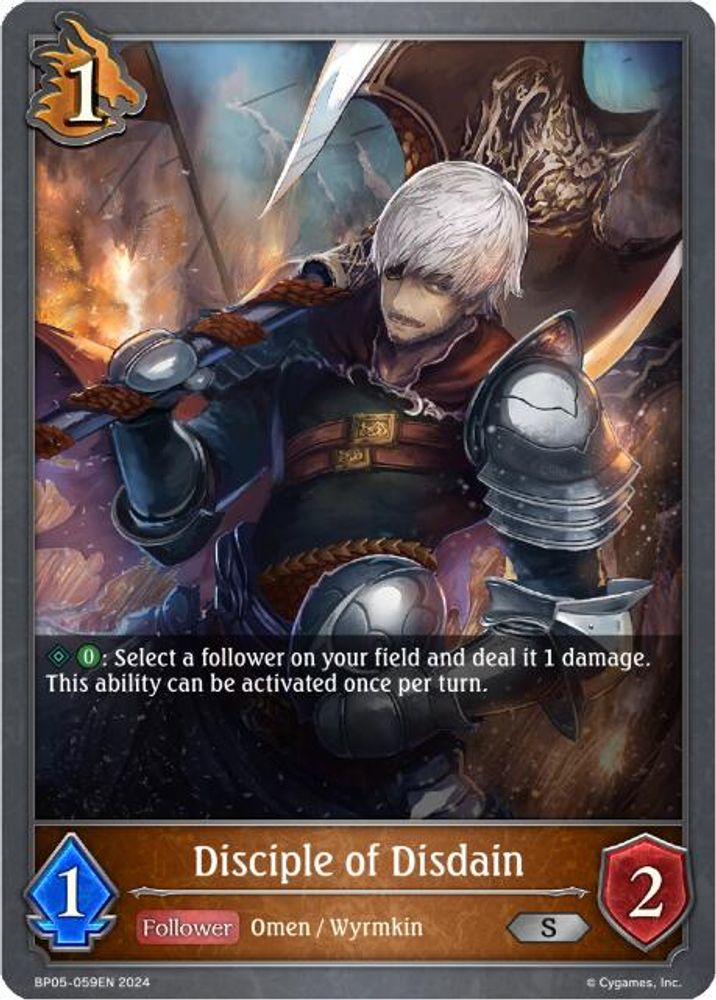 Disciple of Disdain, Standard, front
