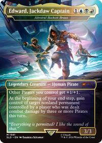 Edward, Jackdaw Captain - Admiral Beckett Brass (Rainbow Foil), Secret Lair Drop Series