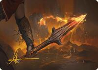 The Spear of Leonidas Art Card (Gold-Stamped Signature), Art Series: Universes Beyond: Assassin's Creed