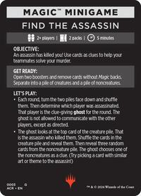 Magic Minigame: Find The Assassin, Universes Beyond: Assassin's Creed