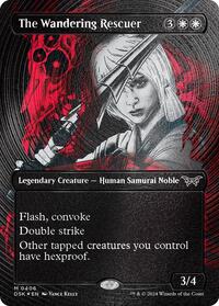 The Wandering Rescuer (Showcase) (Textured Foil), Duskmourn: House of Horror