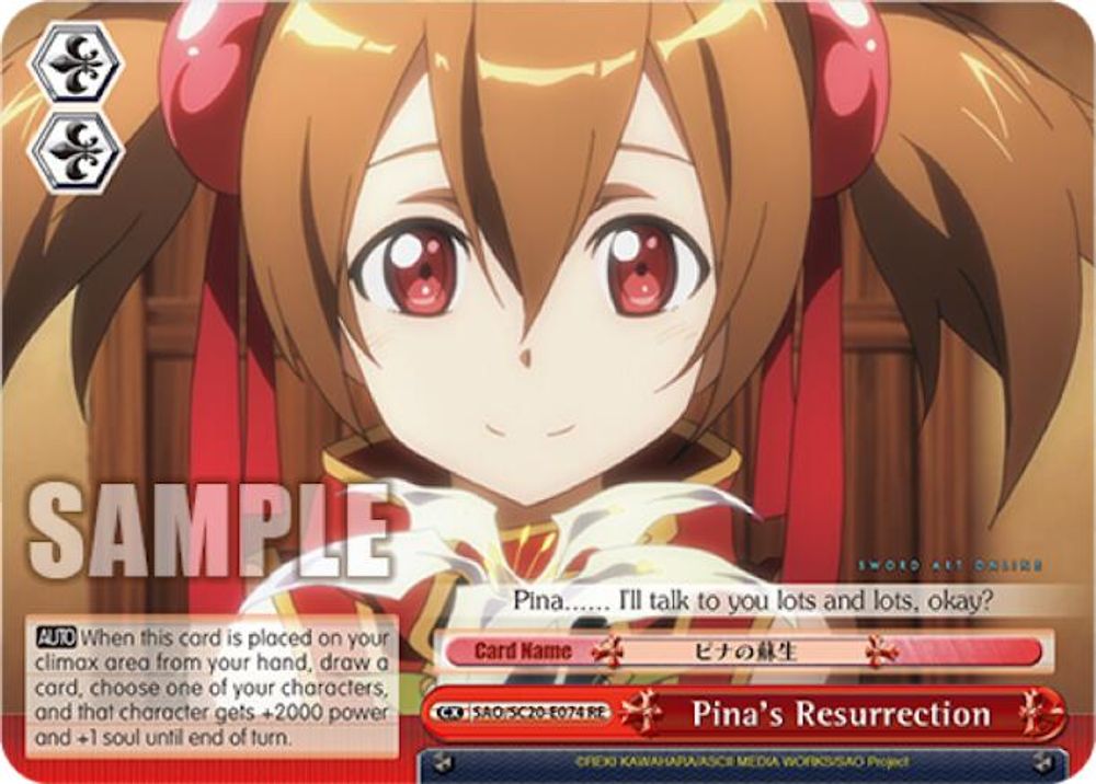 Pina's Resurrection, Standard, front