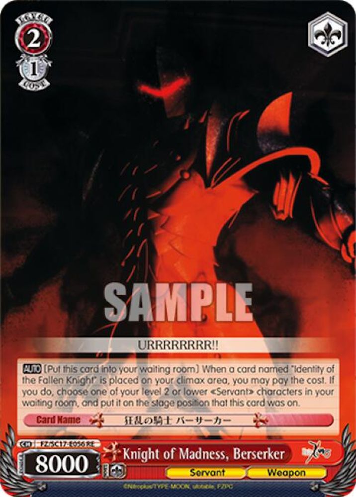 Knight of Madness, Berserker, Standard, front