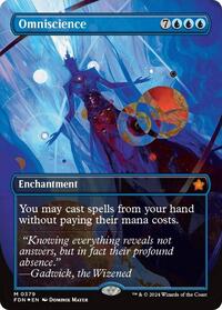 Omniscience (Borderless) (Mana Foil), Foundations