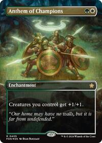 Anthem of Champions (Borderless) (Mana Foil), Foundations
