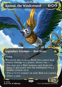 Kastral, the Windcrested (Borderless) (Raised Foil), Bloomburrow