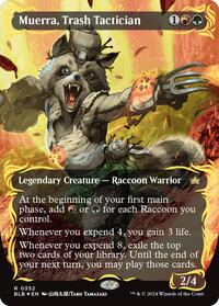 Muerra, Trash Tactician (Borderless) (Raised Foil), Bloomburrow