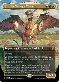 Zinnia, Valley's Voice (Borderless), Commander: Bloomburrow