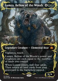 Lumra, Bellow of the Woods (Borderless) (Raised Foil), Bloomburrow