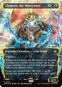Clement, the Worrywort (Borderless) (Raised Foil), Bloomburrow