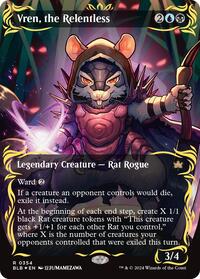 Vren, the Relentless (Borderless) (Raised Foil), Bloomburrow