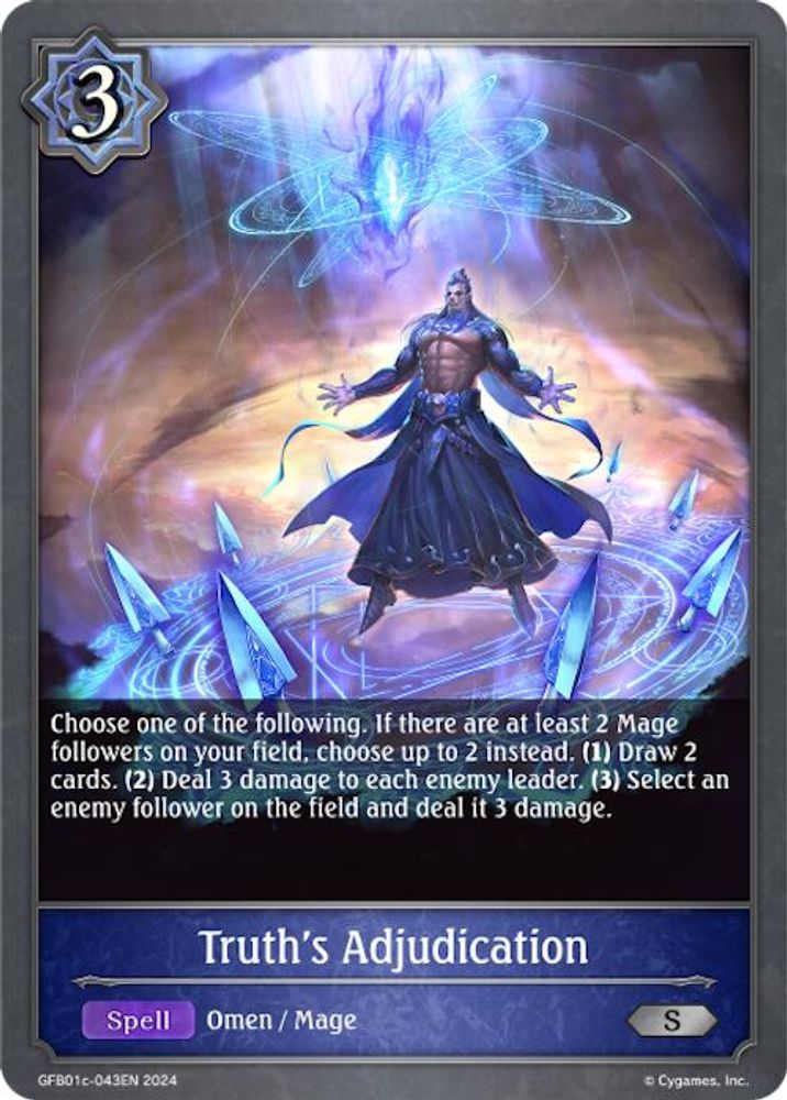 Truth's Adjudication, Standard, front