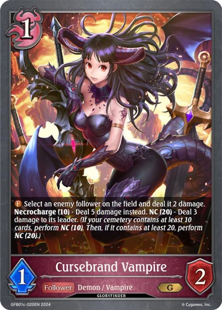 Cursebrand Vampire, Standard, front