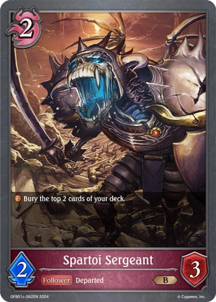 Spartoi Sergeant, Standard, front