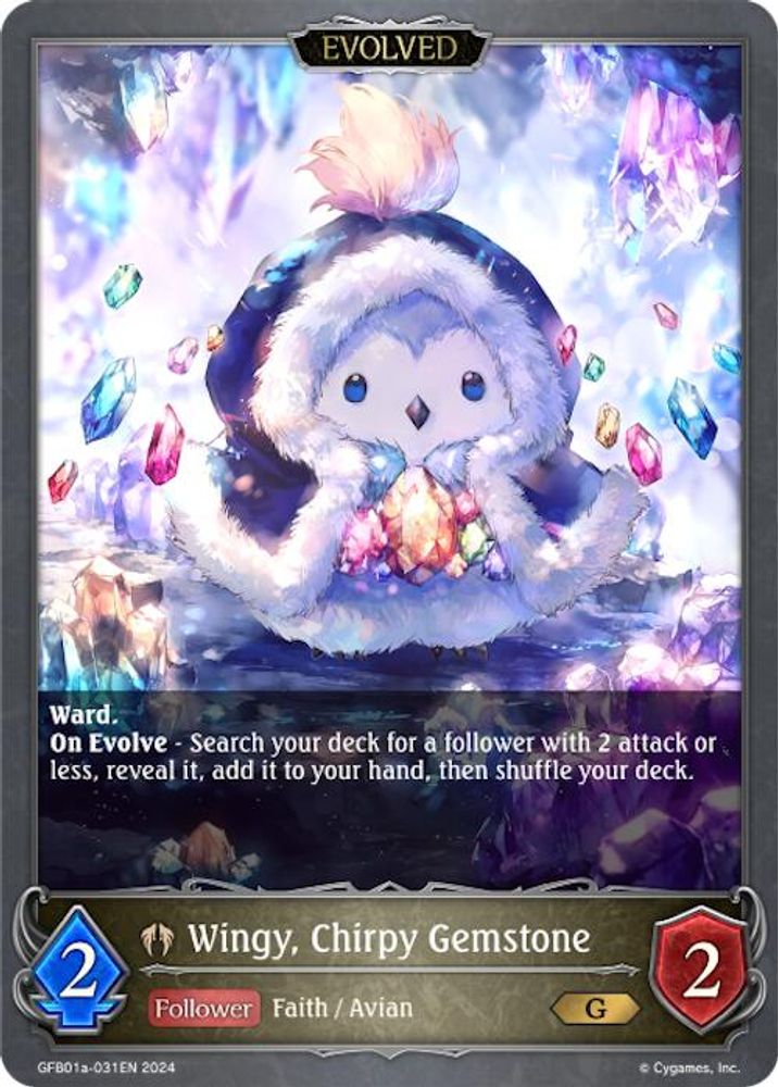 Wingy, Chirpy Gemstone (Evolved), Standard, front