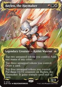 Baylen, the Haymaker (Borderless) (Raised Foil), Bloomburrow