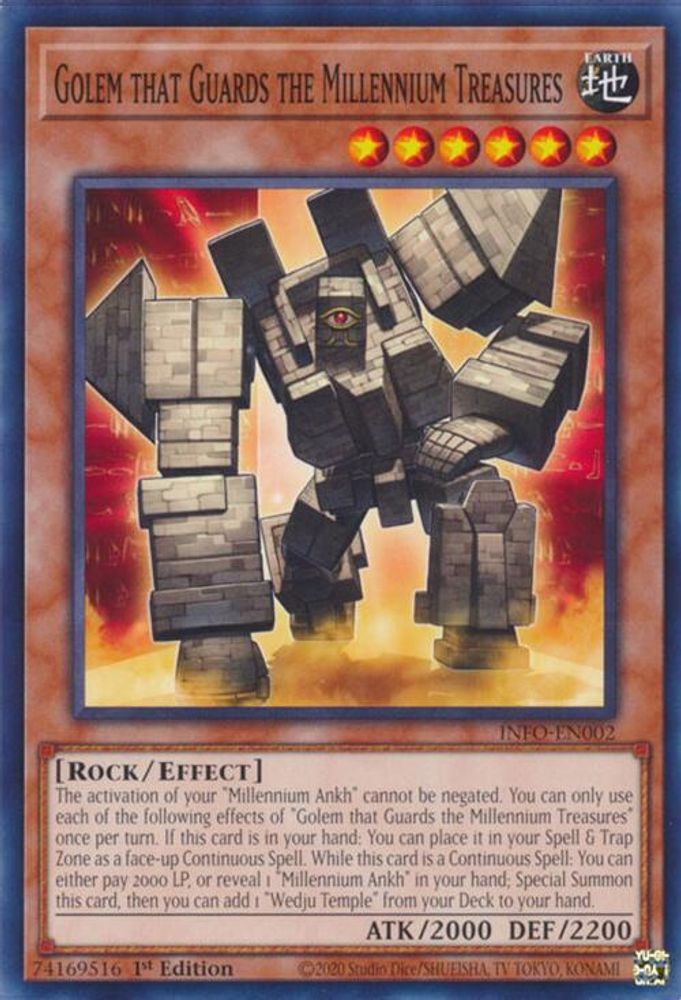 Golem that Guards the Millennium Treasures, 1st-edition, front