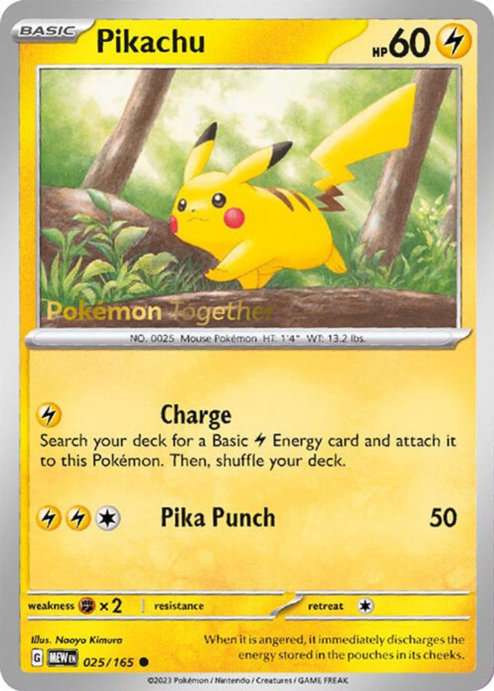 Pikachu - 025/165 (Pokemon Together)