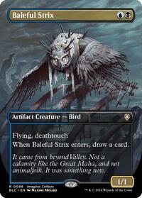 Baleful Strix (Borderless), Commander: Bloomburrow