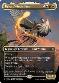 Kykar, Wind's Fury (Borderless), Commander: Bloomburrow