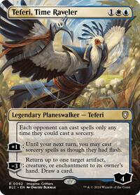 Teferi, Time Raveler (Borderless), Commander: Bloomburrow