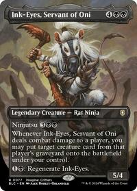 Ink-Eyes, Servant of Oni (Borderless), Commander: Bloomburrow