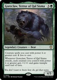 Goreclaw, Terror of Qal Sisma, Commander: Bloomburrow