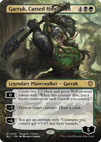 Garruk, Cursed Huntsman (Borderless), Commander: Bloomburrow