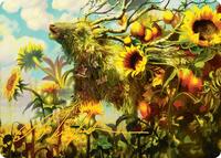 Beza, the Bounding Spring Art Card (Gold-Stamped Signature), Art Series: Bloomburrow